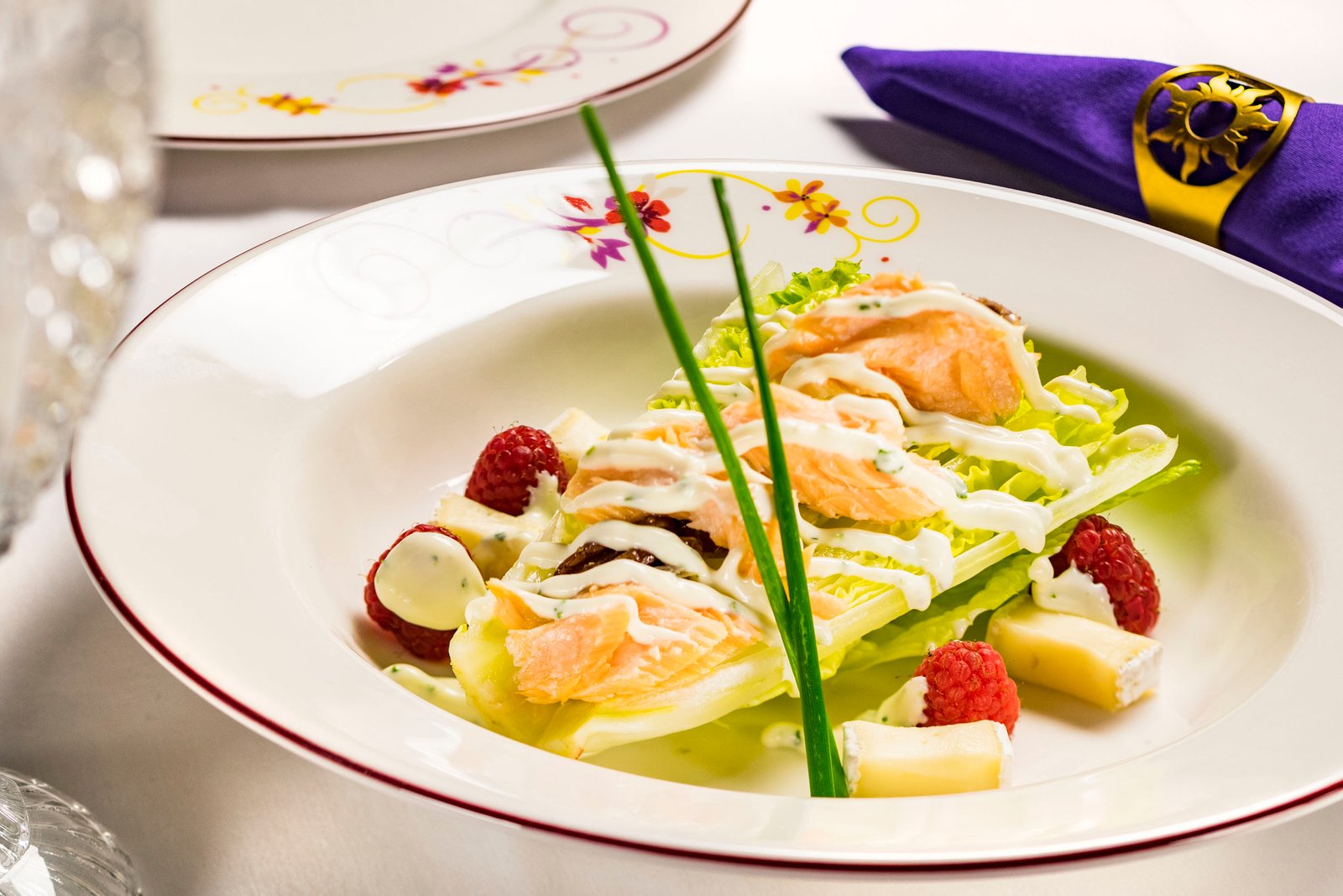 Romaine Wedge and Hot Smoked Salmon Salad – Courtesy Disney Cruise Line